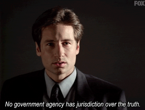 Mulder doesn't believe in alt-facts